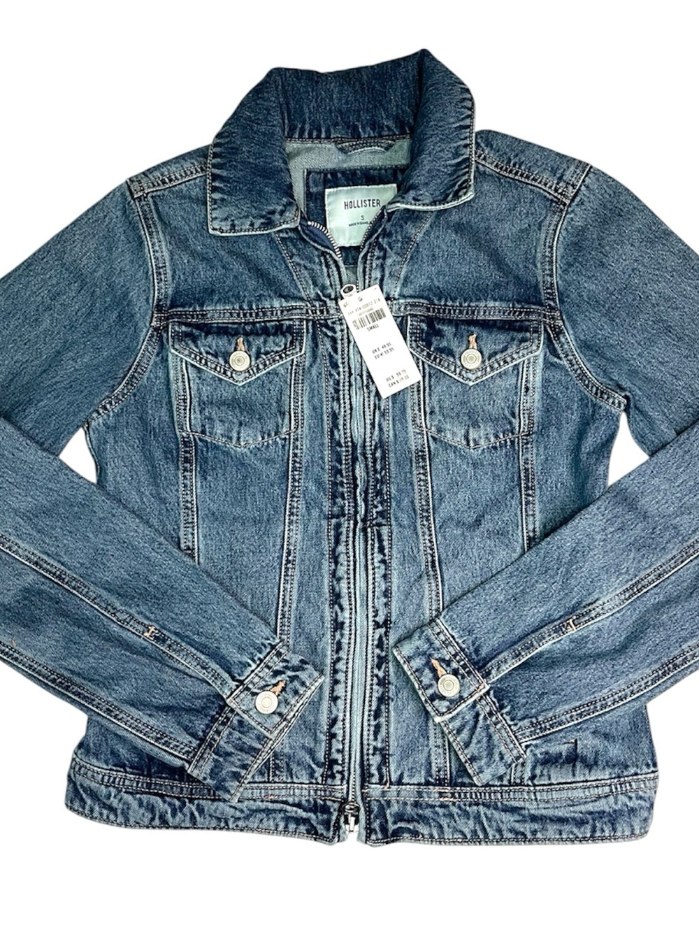 NWT Hollister Women's Blue Denim Jacket SMALL